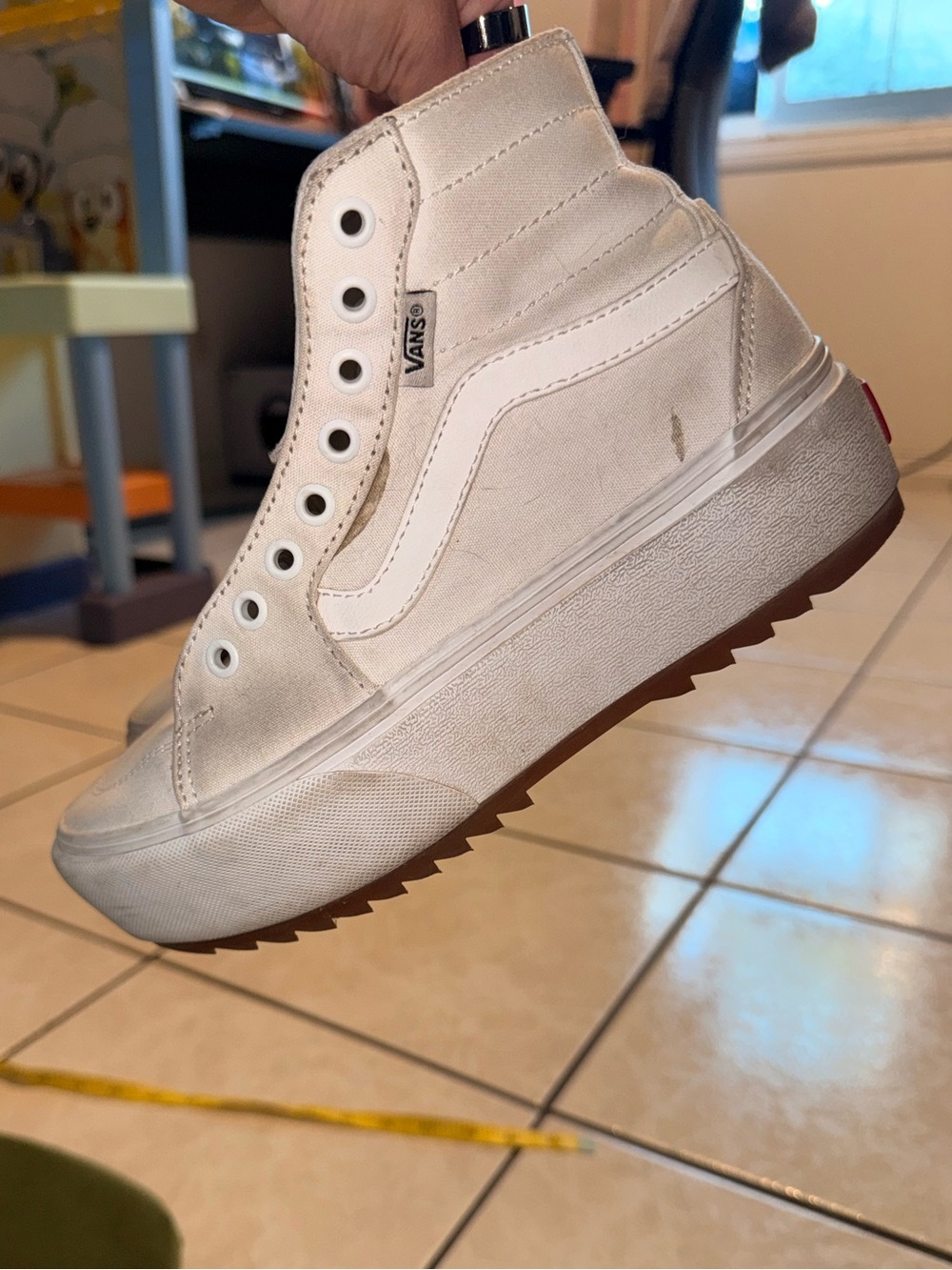 Vans high top stacked sneakers